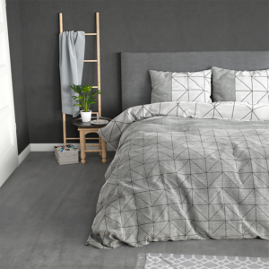 Flanellen Dekbedovertrek Geometric Grijs - Lits-Jumeaux (240x220 cm) - Grijs - Dessin: Patroon, Modern - Sleeptime Elegance - Dekbed-Discounter.nl