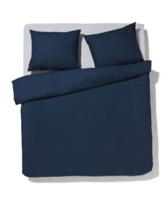 HEMA Dekbedovertrek Zacht Katoen 200x200/220 Donkerblauw (blauw)